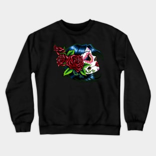 Classic Tattoo Style Sugar Skull Crewneck Sweatshirt